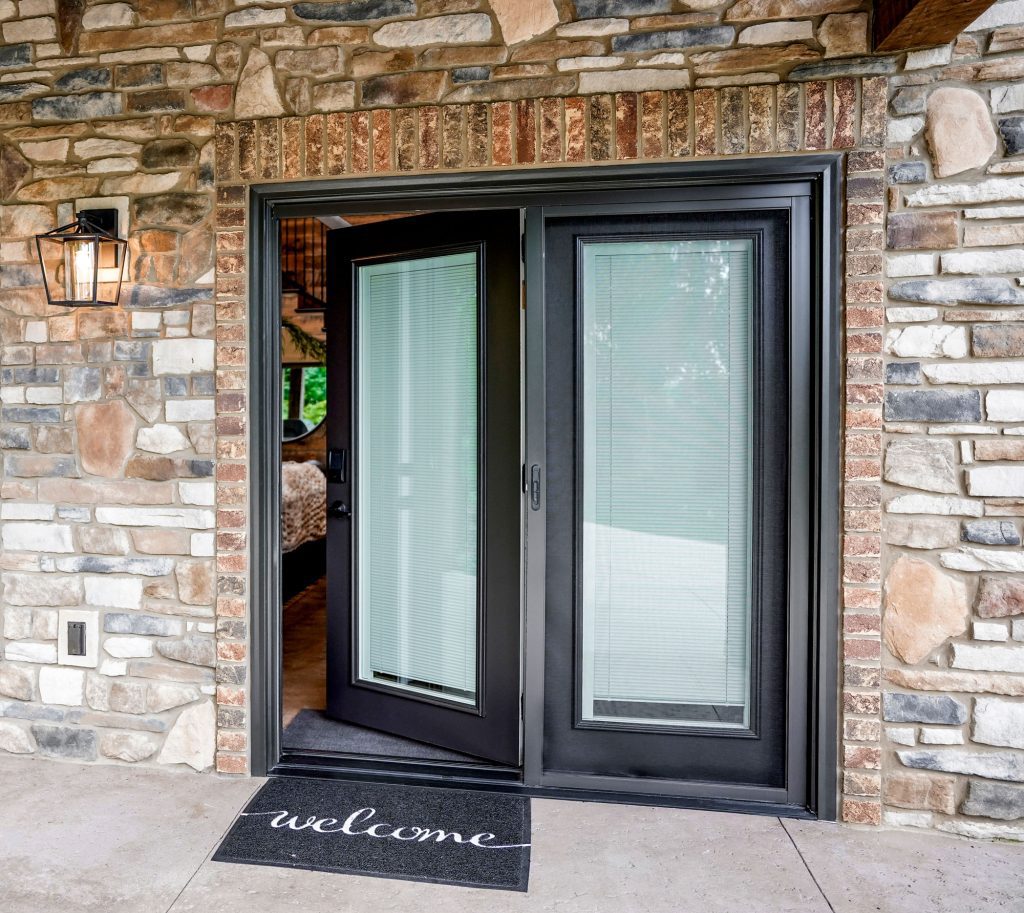 legacy steel smooth hinged patio door in ct
